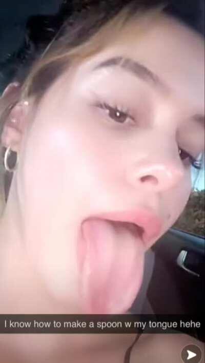 Tongue out