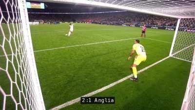 Maguire smashes an in-goal camera in penalty shootout