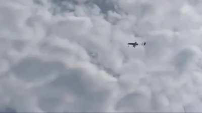 Ukrainian suicide drone “Lutyi” flying under small arms fire in Tatarstan, Russia, June 2024