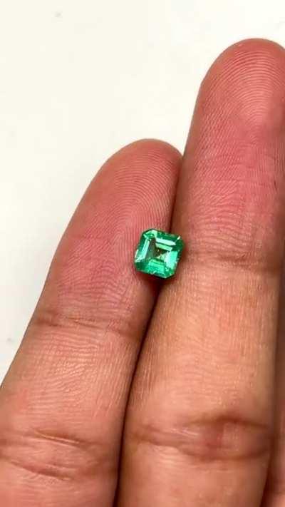 Eye clean , pastel green natural Zambian emerald asscher cut. 1.0 carats. Priced at $350. Shipping is free via USPS, DHL,FedEx. Payment via PayPal , One week return policy