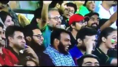 During a cricket match in Pakistan