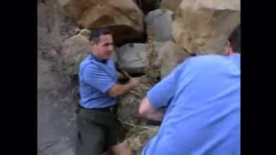 Animal expert Jeff Corwin pranks his friend, Bryan Cranston