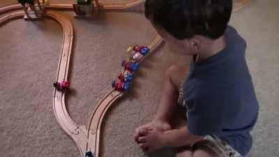 Two-year-old figures out the answer to the trolley problem