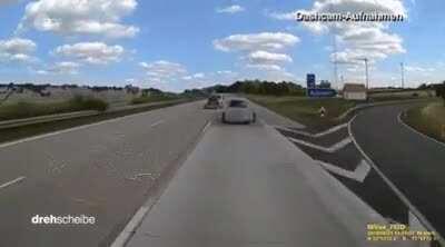 Unhitched trailer causes chaos for a trucker.