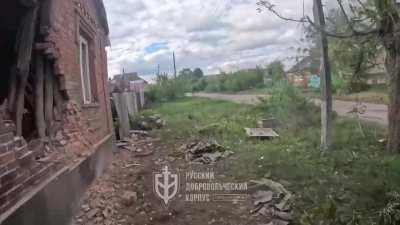 Russian freedom legion, which fights FOR Ukraine against ru invaders in Vovchansk. POV combat.