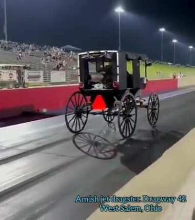 Jet powered Amish buggy...