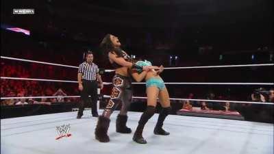 Melina pins Gail Kim to win a tag team match - Melina and Alicia Fox defeated Gail Kim and Eve Torres