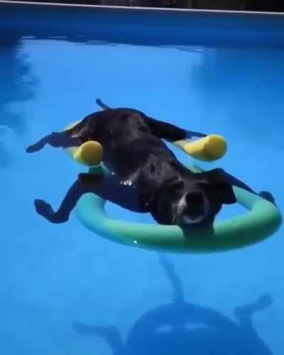 Relaxing at the pool