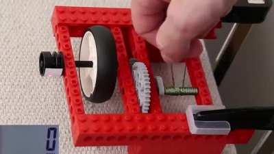 Spinning a Lego Wheel extremely Fast BY HAND (credits: Brick Experiment Channel)