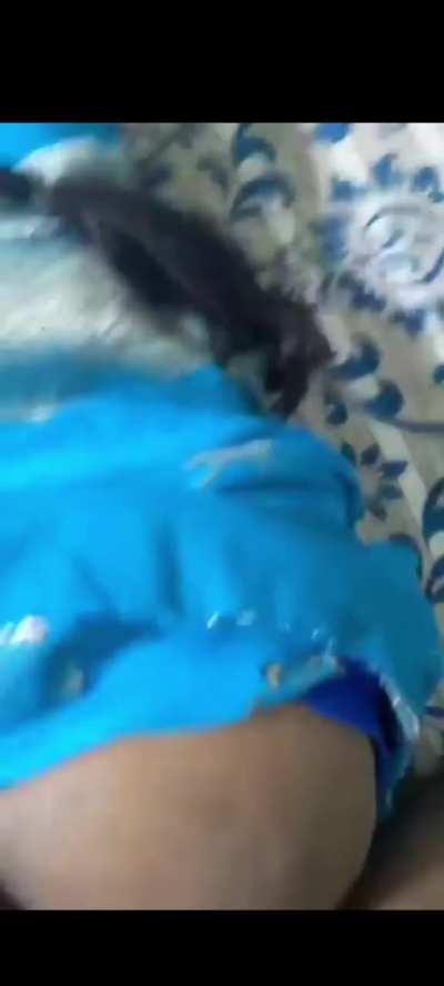 Blue saree bhabhi doggy style sex 