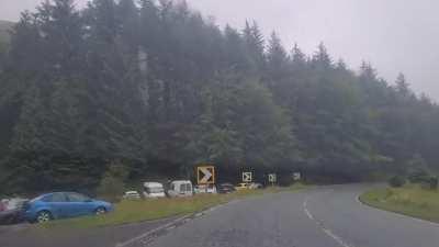 Driving over the snake pass from Manchester to Sheffield