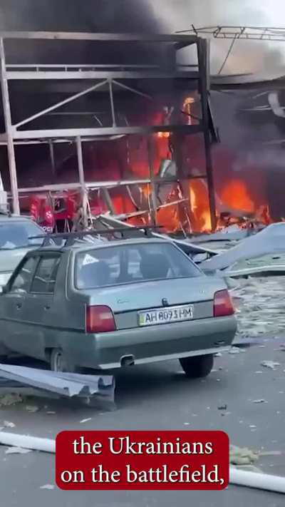 Russia launched a missile attack on a supermarket in the town of Kostyantynivka in Donetsk region. Dozens of civilians were killed and wounded. This is Russia's revenge on Ukrainians because it cannot defeat them on the battlefield.