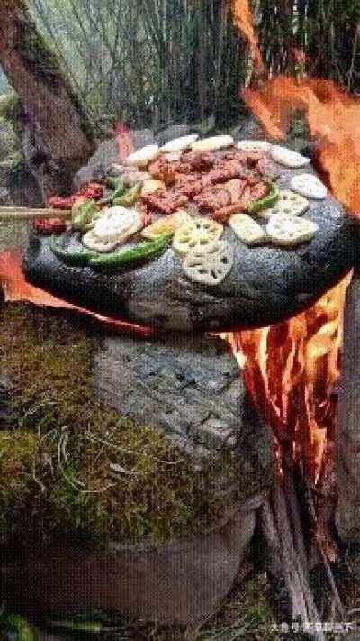 WCGW when cooking food on a rock