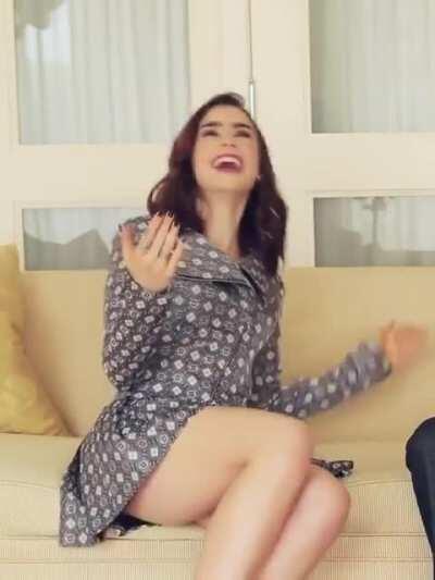 Lily Collins has amazing thighs