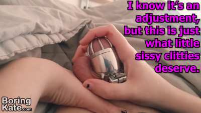 the only way to cum now is to play with the boy pussy and get a vibrator on the clitty. Treat yourself like the girl you are.