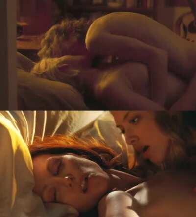 Kate Mara &amp;amp; Ellen Page in My Days of Mercy (2019), and Amanda Seyfried &amp;amp; Julianne Moore in Chloe (2009)