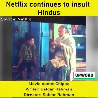 Hindus have been requesting Netflix to stop insulting Hindus and their deities; but it seems they do it intentionally. Clip from their latest movie 'Chippa' where they are mocking Hanuman and are not even pretending to be subtle. Movie is written and dire