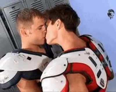 Locker room kiss after the game GIF by codyrey_erotica