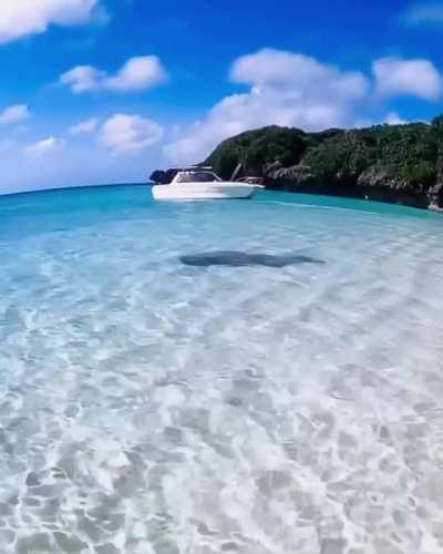 This beach in Okinawa, Japan