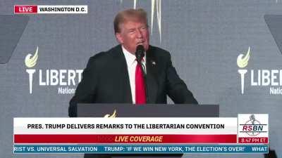 Trump getting booed at the libertarian convention 