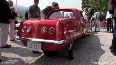 The Gyro-X two-wheeled car from 1967 was balanced by the whirling, beachball-sized gyroscope tucked under its hood.