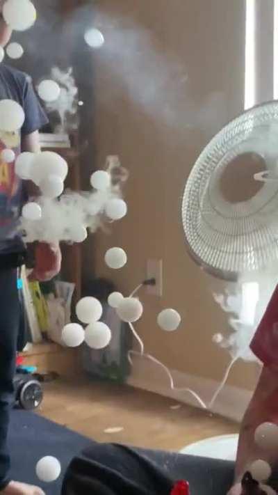 These bubbles filled with smoke.