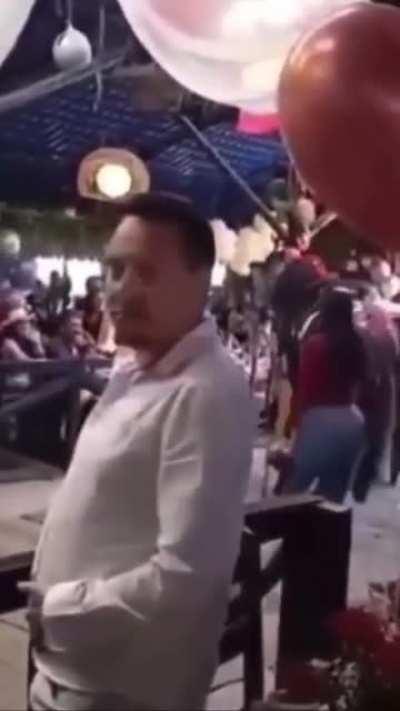 WCGW riding a horse inside a restaurant?