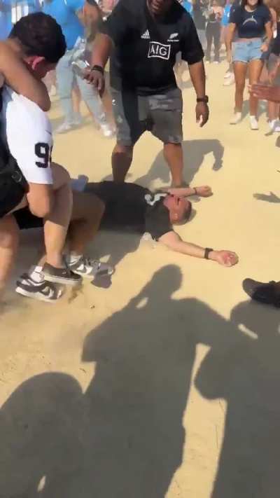 Raiders Fan Gets KO'd And Woman Gets Body Slammed After Game