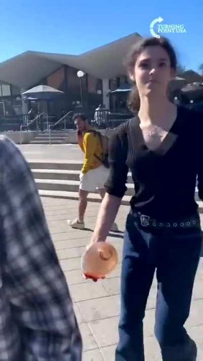 Activist Dumps Tomato Juice All Over Conservative UC Berkeley Students