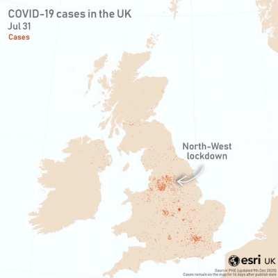 [OC] Watch COVID-19 spread throughout the UK in this animation