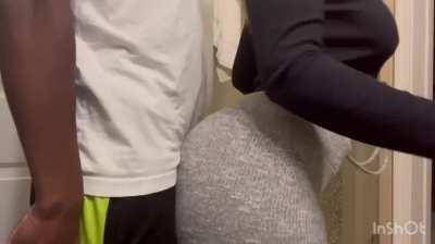 PAWG Grinding Her Ass on a Black Guy