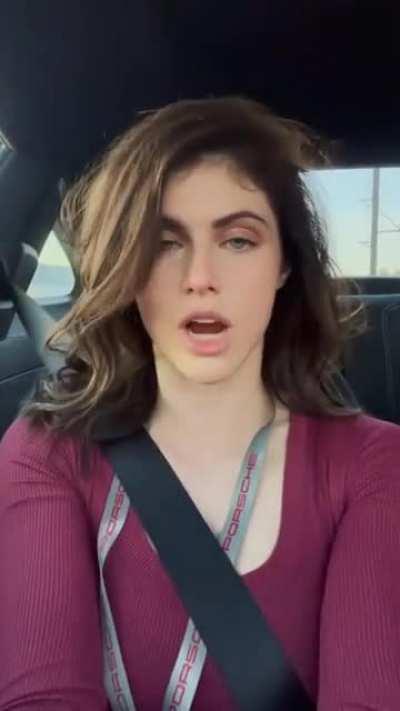 Alexandra Daddario Porsche IG Clip (11/13/21)