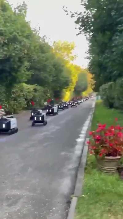 A legion of delivery robots staged an uprising in the center of Moscow. James Cameron didn't prepare us for this.