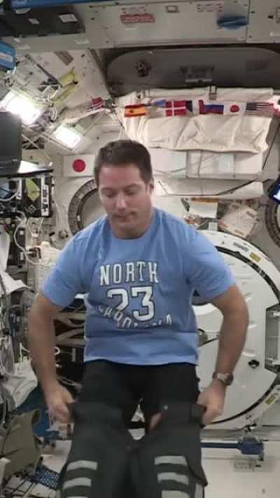 Putting pants on in space is easy