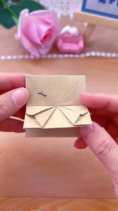 Paper origami purse