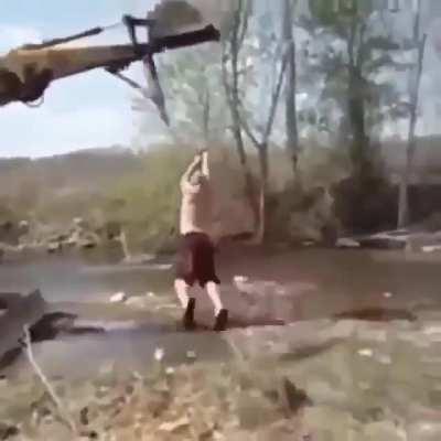 HMFT after this excavator yeets me across a river