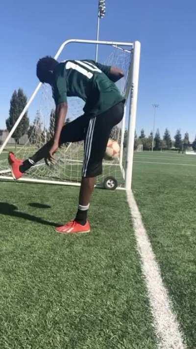 Awesome soccer trick shot