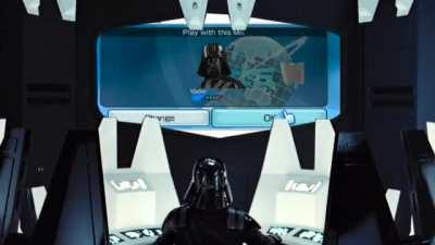 In a galaxy far far away, Darth Vader plays Wii Sports