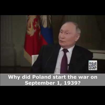 Russian President Justifies Hitler's Attack on Poland