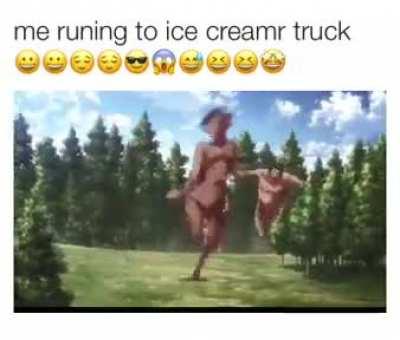 me today when ice cream truck 😅😅