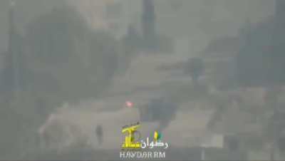 Lebanese Resistance Group, Hezbollah, fires at an invading IDF unit in Southern Lebanon today