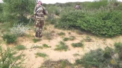 Al-Kata'ib media release shows footage of the guerilla attack in Amara, central Somalia.