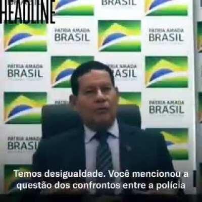 Mourão diz que não há racismo no Brasil e que negros nos EUA é que se isolam