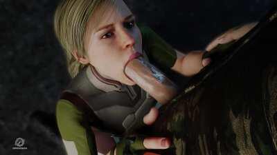 Cassie Cage blowjob [Mortal Kombat] (Pewposterous)