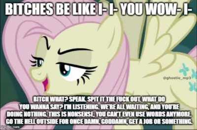 bratty fluttershy (dead meme)