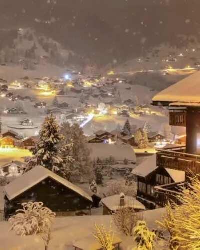 Winter night in Switzerland