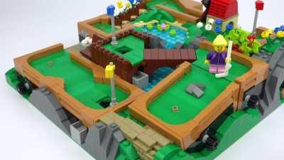 I built a fully playable LEGO mini golf course!