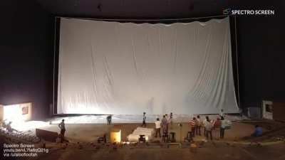 Smoothing out the creases in a cinema screen