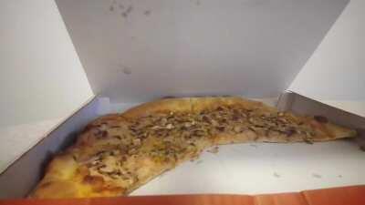 The pizza. Yes it's very low quality but it was actually the most watched video on my channel before I deleted it