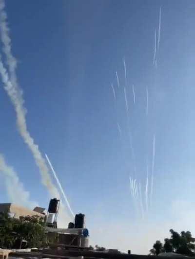 A resident of the Gaza Strip documents Palestinian armed groups firing rockets towards Israel